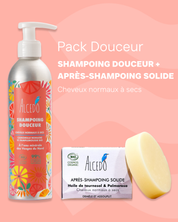 Pack Douceur : Shampoing Bio (cheveux normaux à secs) & Après-Shampoing Solide Bio