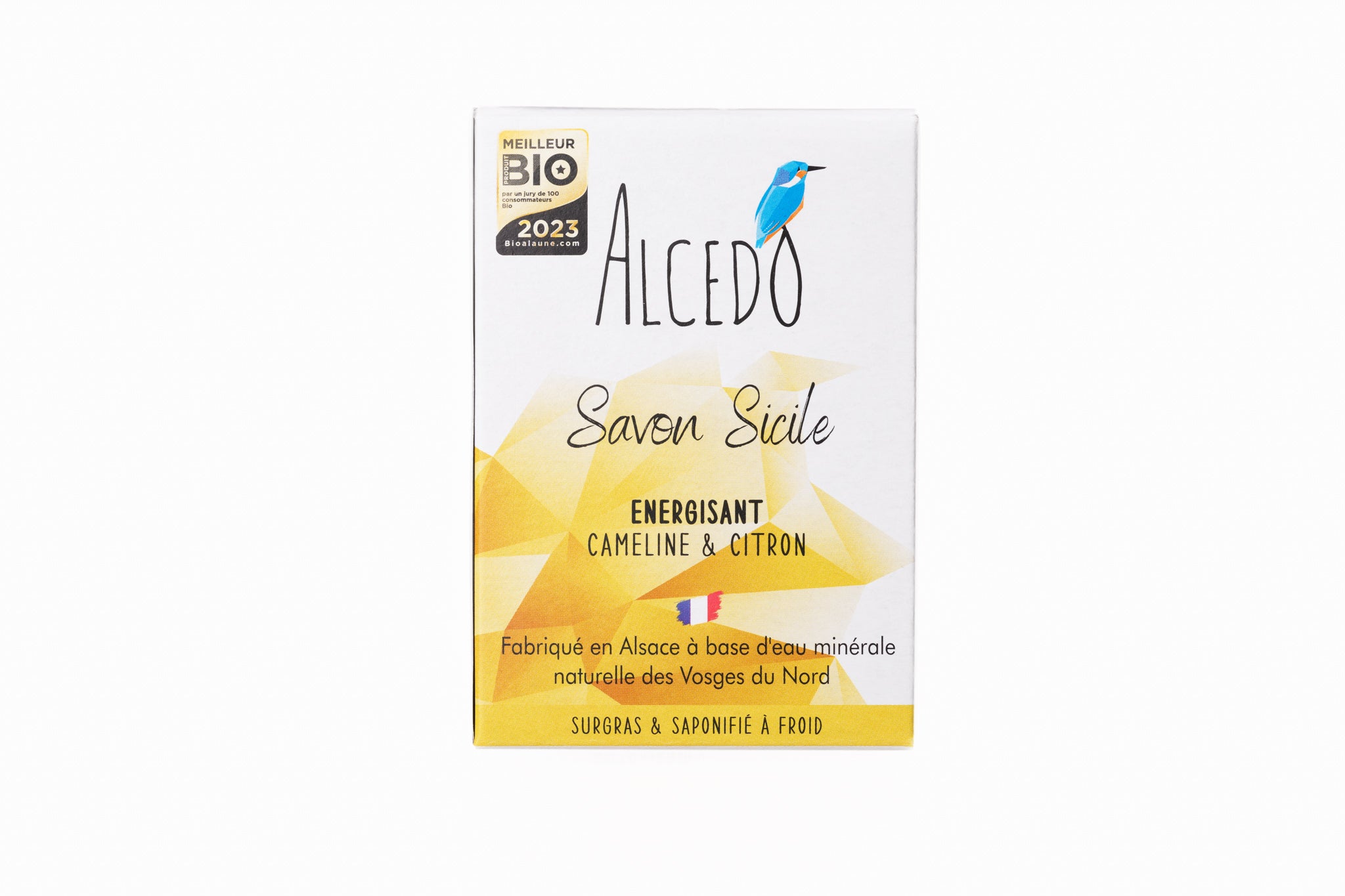 Savon Sicile surgras à froid - Énergisant - Cameline & Citron Alcedo