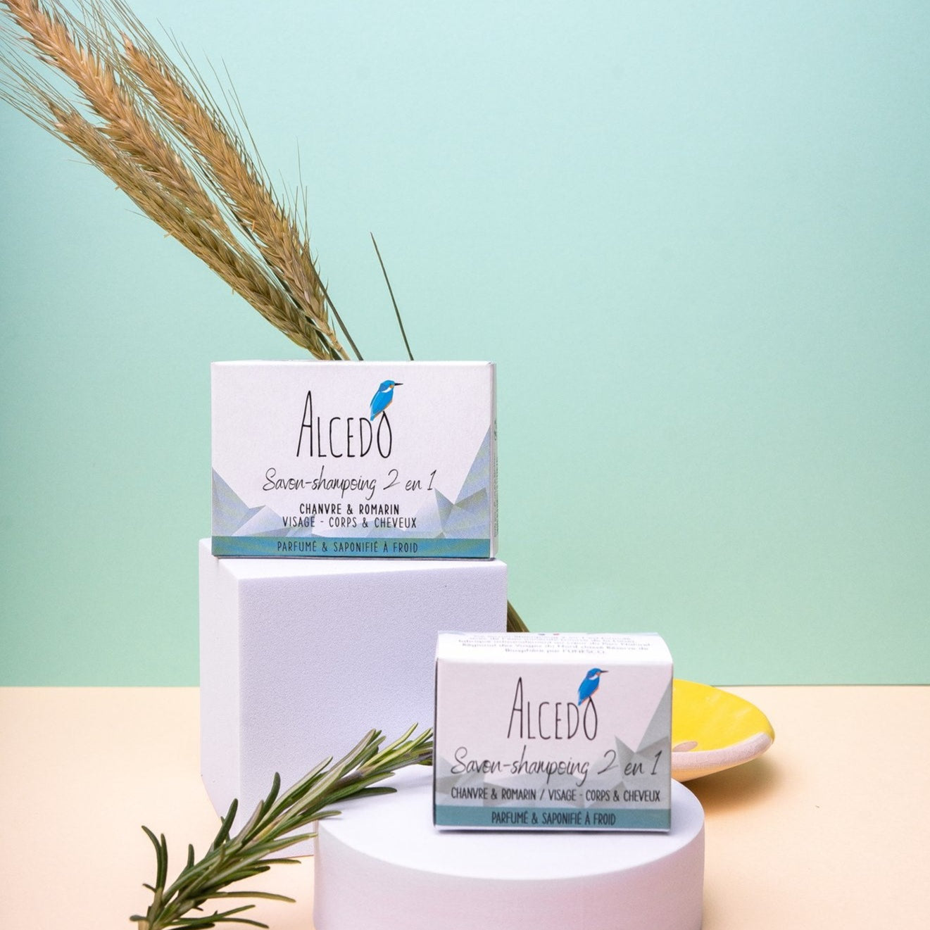 Savon Shampoing 2 en 1 - Chanvre & Romarin Alcedo