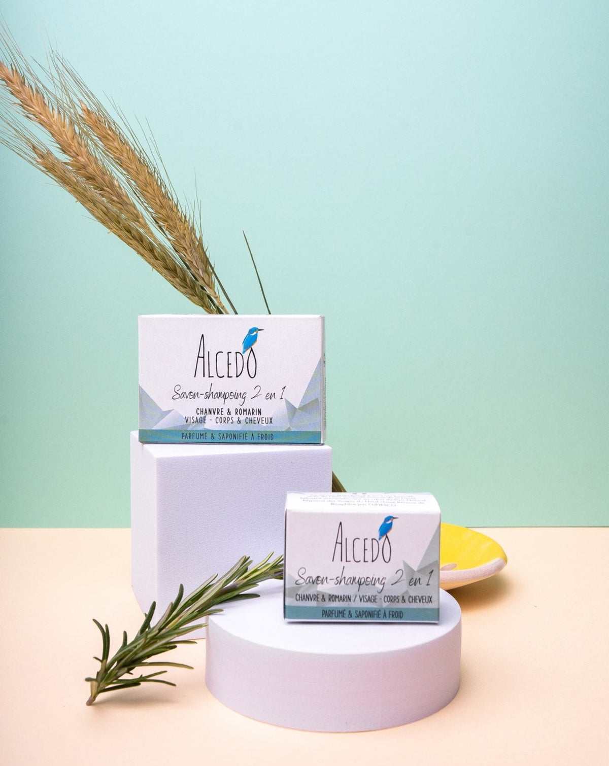 Savon Shampoing 2 en 1 - Chanvre & Romarin Alcedo